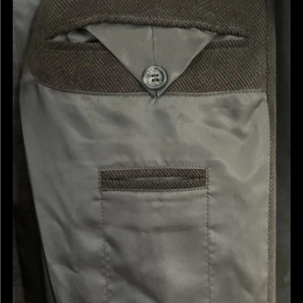 Canali Brown Velvety Car Coat Overcoat XL 54 Made in Italy Textured - Picture 9 of 10
